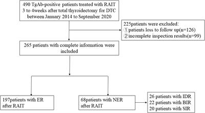 Stimulated thyroglobulin and pre-ablation <mark class="highlighted">antithyroglobulin antibody</mark> products can predict the response to radioiodine therapy of TgAb-positive differentiated thyroid cancer patients: a retrospective study